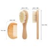 Healifty 6pcs Wooden Bathing Brush and Hair Comb Set Gentle Scalp Scrubber and Comfortable Comb for Daily Use for Newborns view 3