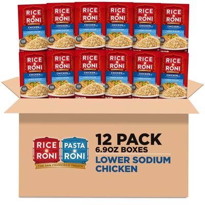 Rice-A-Roni, Chicken, Lower Sodium, 6.9oz Boxes (12 Pack)