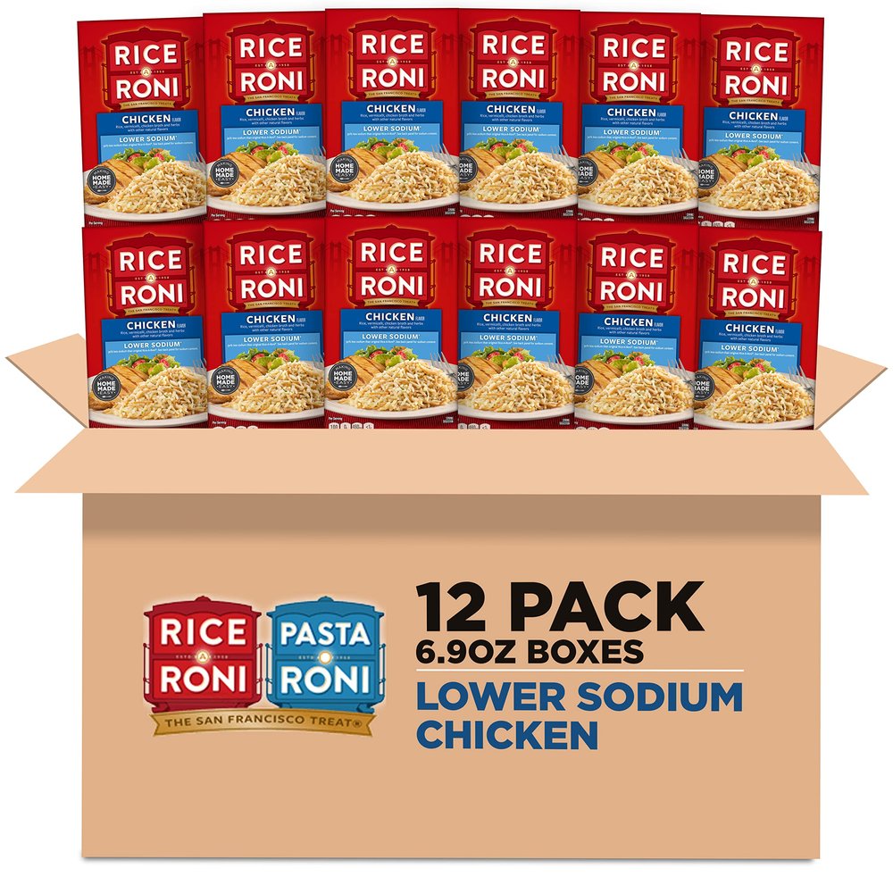 Rice-A-Roni, Chicken, Lower Sodium, 6.9oz Boxes (12 Pack)