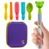 Special Supplies Buzz Buddy Oral Motor Stimulation kit with 6 Soft Textured Interchangeable Heads, Calm Sensory Needs, Support Speech, and Stimulate Self Feeding, Gentle Vibrations (Grey) view 1