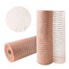 GouZaak 2 Rolls Rose Gold Deco Mesh Ribbon 10 in x 30 ft, Metallic Mesh Ribbon Poly Mesh Rolls for DIY Wreath Supplies Christmas Tree Party Decoration Gift Wrapping,Floral view 1