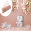 GouZaak 2 Rolls Rose Gold Deco Mesh Ribbon 10 in x 30 ft, Metallic Mesh Ribbon Poly Mesh Rolls for DIY Wreath Supplies Christmas Tree Party Decoration Gift Wrapping,Floral view 3