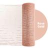 GouZaak 2 Rolls Rose Gold Deco Mesh Ribbon 10 in x 30 ft, Metallic Mesh Ribbon Poly Mesh Rolls for DIY Wreath Supplies Christmas Tree Party Decoration Gift Wrapping,Floral view 4