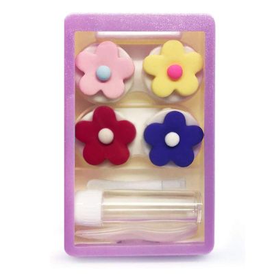 LCFALO Contact Lens Case, Travel Solution Organizer Cases With Stick Tool Set Portable Cute Eye Contact Lens Case