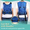 Gait Belt for Seniors Transfer Gate Belt for Elderly Lifting with 8 Handles Physical Therapy Lift Assist Patient Fall Prevention Medical Walking Standing Aids Supports Safety Harness (Mesh - Blue) view 3