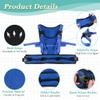 Gait Belt for Seniors Transfer Gate Belt for Elderly Lifting with 8 Handles Physical Therapy Lift Assist Patient Fall Prevention Medical Walking Standing Aids Supports Safety Harness (Mesh - Blue) view 4