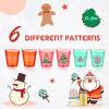 Nuogo 120 Pieces Merry Christmas Plastic Shot Glasses 2 oz Christmas Party Shot Cups Bulk Disposable Plastic Drinking Tasting Cups for Whiskey Xmas Party Supplies view 2