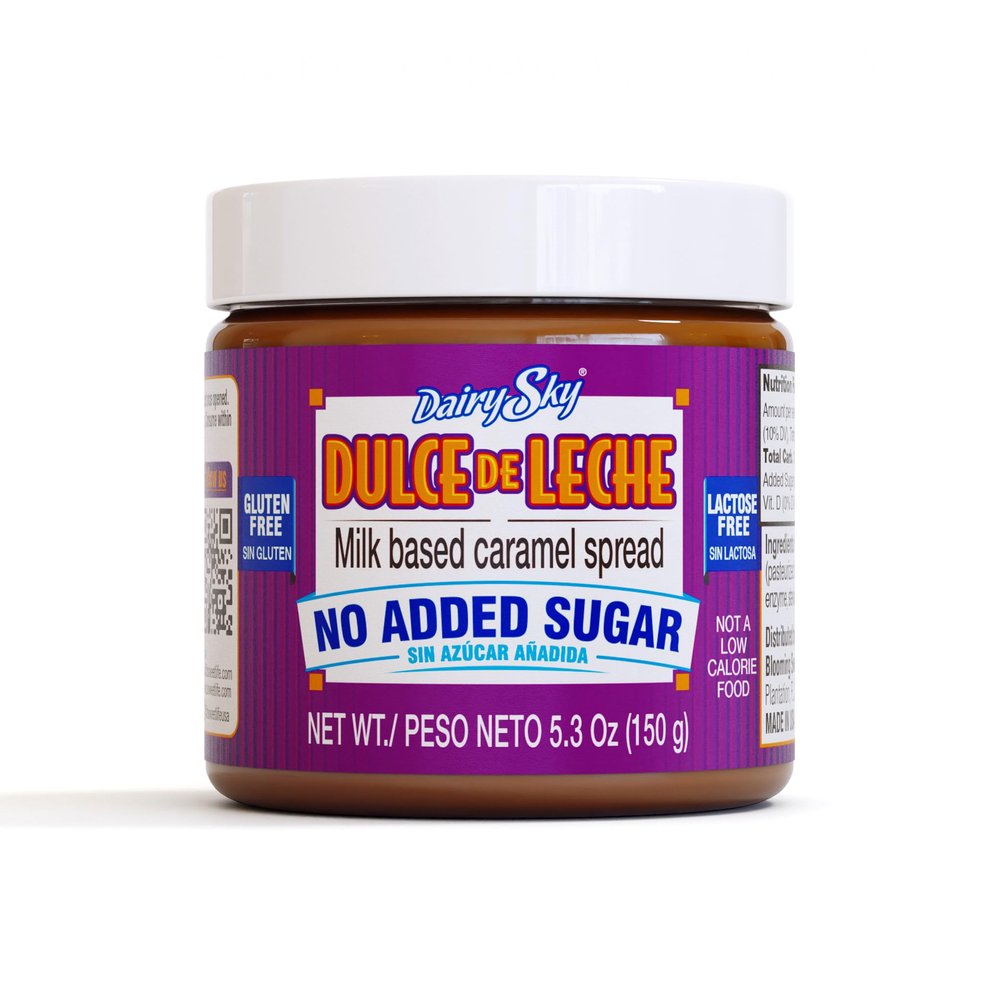 DairySky Dulce de Leche Sin Azucar Aadida - 5.3 oz | Gluten & Lactose Free, Milk Based Caramel Spread Caramel Dips and Spreads for Ice Cream, Desserts, Coffee, Pancakes & More