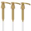 COODUM 3 Packs Coffee Syrup Pump Fits 750Ml Skinny Syrup Bottles, Pump Dispenser for Coffee Syrup Snow Cones, No Dripping, Ideal for Home Bar - Gold view 1