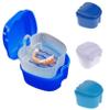 Ellylian Denture Bath Case Cup Box Holder Storage Soak Container with Strainer Basket for Travel Cleaning,Dark Blue view 4