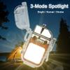 SUPRUS Waterproof 3 Modes of Flashlight Windproof Lighter Dual Arc Electric Rechargeable Dual Arc Plasma Lighter with Survival Emergency Whistle and Lanyard (Red) view 3