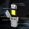 SUPRUS Waterproof 3 Modes of Flashlight Windproof Lighter Dual Arc Electric Rechargeable Dual Arc Plasma Lighter with Survival Emergency Whistle and Lanyard (Black) view 2