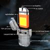 SUPRUS Waterproof 3 Modes of Flashlight Windproof Lighter Dual Arc Electric Rechargeable Dual Arc Plasma Lighter with Survival Emergency Whistle and Lanyard (Orange) view 2
