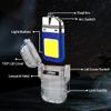 SUPRUS Waterproof 3 Modes of Flashlight Windproof Lighter Dual Arc Electric Rechargeable Dual Arc Plasma Lighter with Survival Emergency Whistle and Lanyard (Blue) view 2