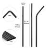 ALINK 100-Pack Black Flexible Drinking Straws, Plastic Disposable Bendy Straws - 7.75" x 0.23" view 2