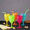 ALINK 100-PCS Neon Colored Flexible Drinking Straws, Plastic Disposable Bendy Straws - 7.75" x 0.23" view 4