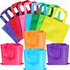 SPERPAND 60 Pieces Non-Woven Gift Bags, Treat Tote Bag with Handles, 10 Colors Party Favor Bags for Baby Shower, Birthday, Rainbow Party Supplies view 1