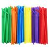 ALINK 100-Pack Solid Colors Flexible Drinking Straws, Plastic Disposable Bendy Straws - 7.75" x 0.23" view 1