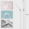 ALINK 100-Pack Clear Flexible Drinking Straws, Plastic Disposable Bendy Straws - 7.75" x 0.23" view 2
