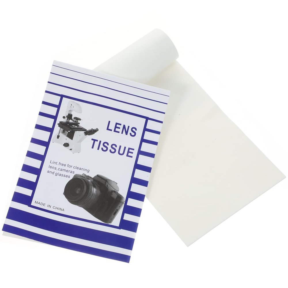 100pcs Lens Cleaning Paper, 10x15cm Dry Lens Tissue Cleaner Eyeglass Clean Paper Cloth for Camera Lense, Glass Microscope, Magnifiers Screen, White, 2 Booklets
