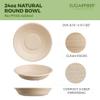 [50 COUNT]Harvest Pack PFAS FREE 24oz Compostable Bowls, Round Paper Bowls Heavy-Duty Eco-Friendly Disposable Bagasse Bowl, sugarcane made plant fibers for Meal Prep view 2