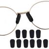 OPUGIT Soft Slip-on Nose Pads Covers, Non-Slip Silicone Eyeglass Nose Piece Pads, Eyewear Protective Covers, Eye Glass Repairing kit Nose Bridge Pads(Black,5 Pairs) view 1