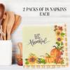 KRE Be Thankful Napkin 13 Inches with Bonus Eubhler. Disposable Paper Thanksgiving Leaf Pumpkin Napkins, Harvest Fruits Hand Towels for Picnic Parties, Dinner Table Decorations Pack of 2 of 18 each view 4