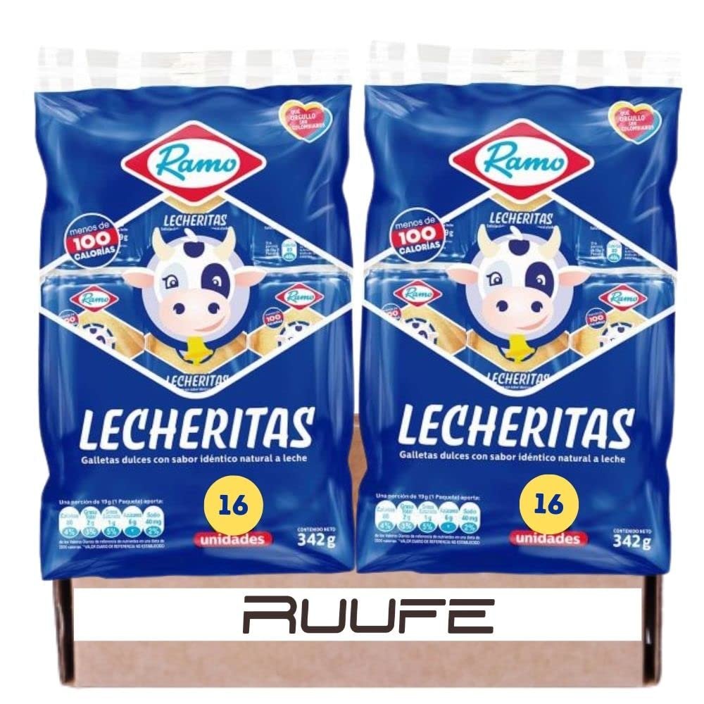Galletas lecherita Ramo Sweet and Soft Crakers (32 pack) Milkmaid Flavor Galletas Colombianas Colombian Candy Colombian Snack food Dulce colombiano Mecato Colombiano Colombian gift