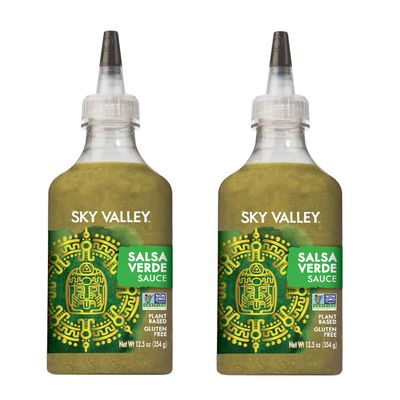 Sky Valley Salsa Verde Sauce - Green Salsa Verde, Medium Heat, Green Hot Sauce, Keto, Gluten Free, Vegan, Non-GMO - 12.5 Oz (Pack of 2)
