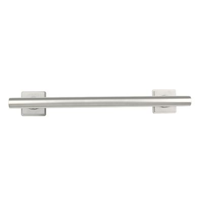 24-inch Coronado Designer Straight Bathroom Shower Grab Bar with Decorative Square Flanges, Satin