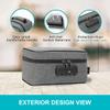 A2B Smell Proof Bag with Combination Lock Large Odor Proof Storage Case Container with Removable Compartments Smell Proof Stash Bag File Organizer for Home Travel A2B(grey) view 4