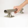 12-inch Coronado Designer Straight Bathroom Shower Grab Bar with Decorative Square Flanges, Satin view 2