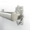 12-inch Coronado Designer Straight Bathroom Shower Grab Bar with Decorative Square Flanges, Satin view 4