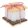 S'Mores White Marshmallows with Chocolate Christmas Tree Ornament Peppermint Threads Great Gift Idea Holiday Decoration Marshmallows Lovers view 1