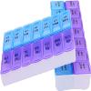 7 Day Weekly Pill AM PM Organizer - Twice a Day - Pill Case for Medicines, Vitamins, and Supplements (Pack of 2) view 1