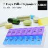 7 Day Weekly Pill AM PM Organizer - Twice a Day - Pill Case for Medicines, Vitamins, and Supplements (Pack of 2) view 2