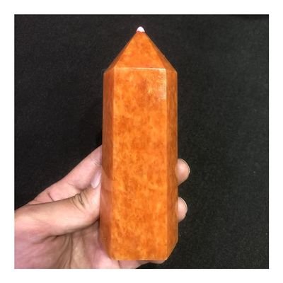 WGPHD Health & Household 1pc Natural Crystals Quartz Sunstone Tower Point Energy Reiki Stones Room Home Office Aquarium Decoration Accessories Gemstone (Size : 500-550g)