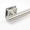 18-inch Coronado Designer Straight Bathroom Shower Grab Bar with Decorative Square Flanges, Satin view 3