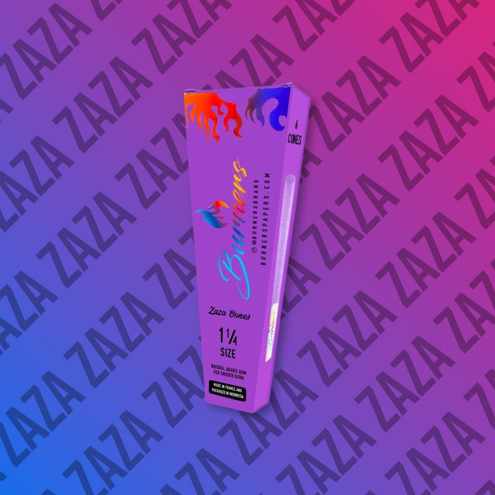 Burners Papers 1 1/4 Size pack of 6 (Zaza Cones Pack of 5)