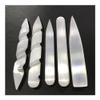 Health & Household Natural White Selenite Stick Crystal Double Point Wand Mineral Specimen Hand Carved Ornament Healing Gift (Color : 16x2cm 105g, Size : 2pcs) view 2