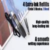 Big Weighted Fat Pens for Parkinsons Patients, Essential Tremors, Arthritis Hand and Low Grip Strength - Heavy Weighted Pen to Help Parkinson's, Carpal Tunnel, Elderly(1 Pack with 4 Extra Ink Refill) view 4