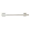 18-inch Coronado Designer Straight Bathroom Shower Grab Bar with Decorative Square Flanges, Polished view 1