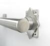 18-inch Coronado Designer Straight Bathroom Shower Grab Bar with Decorative Square Flanges, Polished view 4