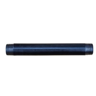 FixtureDisplays 8" Black Pipe Decor 1/2" Dia Malleable Cast Iron Pipe Steel Hallf Inch Threaded Pipes Metal Tube Vintage DIY Furniture Clean and Seal Recommended 15075-1PK-NPF-SL