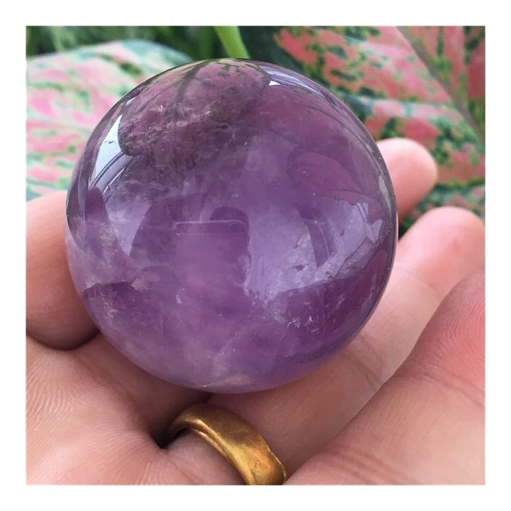 WGPHD Health & Household Natural Amethyst Stone Quartz Crystal Ball Beautiful Purple Quartz Healing Crystals (Size : 35-40mm)
