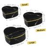 OUNONA Nesting Boxes 3pcs Marble Heart Shaped Paper Boxes Arrangement Flowery Hat Paper Box with Lid Packaging Box for Proposal Wedding Birthday Black Heart Shaped Box view 2
