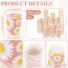 Kajaia 100 Pcs Disposable Cups Daisy Flower Boho Paper Cups 9 oz White Daisy Party favors Cold Beverage Drinking Supplies Summer Spring Wedding Birthday Bridal Shower Travel view 2