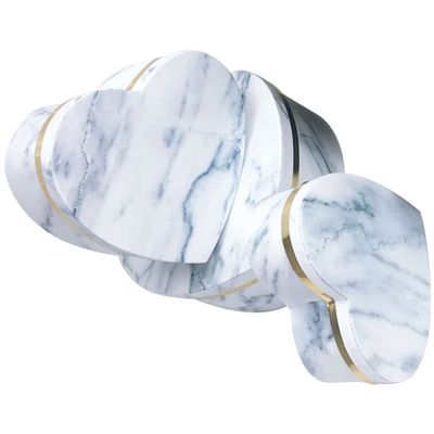 OUNONA 3pcs Heart Shaped Box Flower Wrapping Basket Cardboard Paper Case Bulk Candle Containers Candle Vessels Coated Paper White Bridesmaid Cardboard Box Luxury