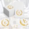 200 Pack Monogrammed Disposable Napkins Gold Foil Letter E Guest Napkins Initial Disposable Hand Paper Towels for Wedding Engagement Baby Shower Party Home Kitchen Bathroom Dinner Decorative Towels view 3