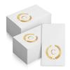 200 Pack Monogrammed Disposable Napkins Gold Foil Letter C Guest Napkins Initial Disposable Hand Paper Towels for Wedding Engagement Baby Shower Party Home Kitchen Bathroom Dinner Decorative Towels view 1